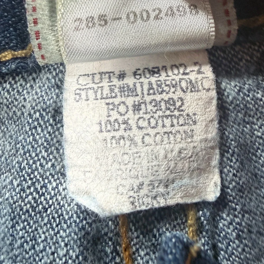 True Religion Ricky Straight Leg Mens Blue Denim 100% Cotton Jeans - 38x32